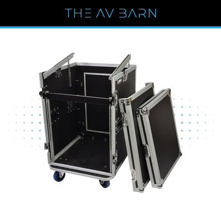 10U Sloping Top 12U Rack Flight Case