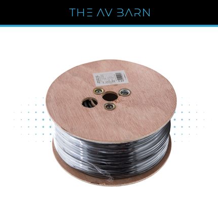 Heavy Duty Insulated 2 Core 100V Speaker Cable Black or White - 100m Reel Various CSA