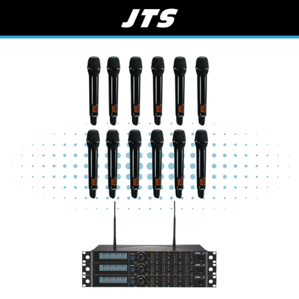 JTS R-4 Wireless Handheld Microphone Kit (4, 8 or 12 Channels)