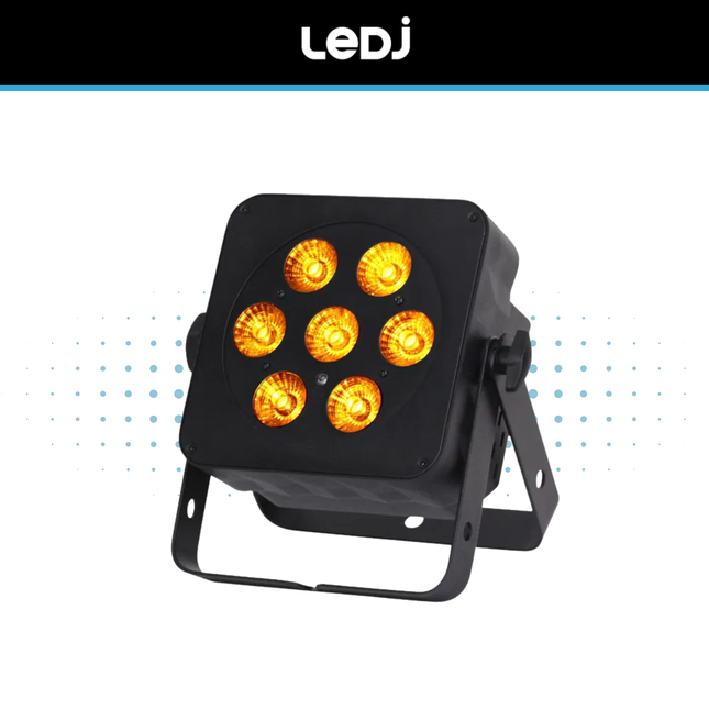 LEDJ Slimline 7Q5 RGBA LED Par Light Black or White