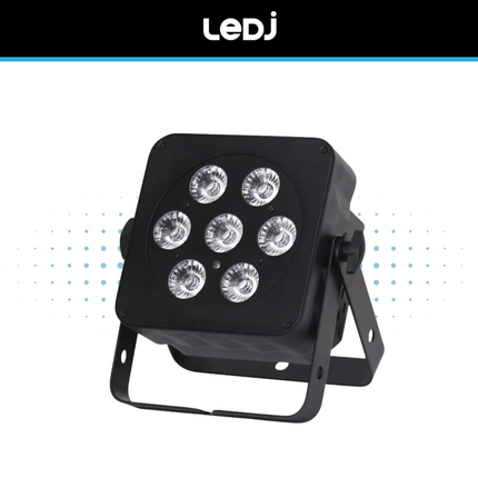 LEDJ Slimline 7Q5 RGBA LED Par Light Black or White