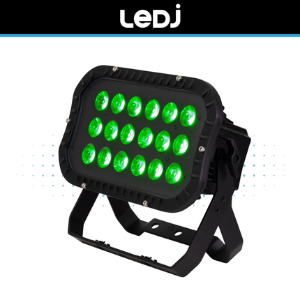 LEDJ Spectra Flood 18HEX10PRO RGBWAUV LED Exterior Wash Panel