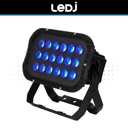 LEDJ Spectra Flood 18HEX10PRO RGBWAUV LED Exterior Wash Panel