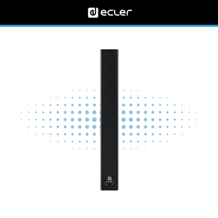 Ecler MIA-81 Compact Column Loudspeaker with Adjustable Wall Bracket