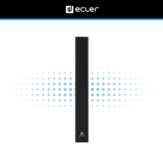 Ecler MIA-81 Compact Column Loudspeaker with Adjustable Wall Bracket