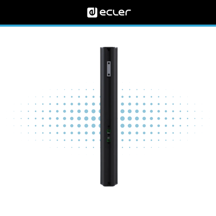 Ecler MIA-81 Compact Column Loudspeaker with Adjustable Wall Bracket