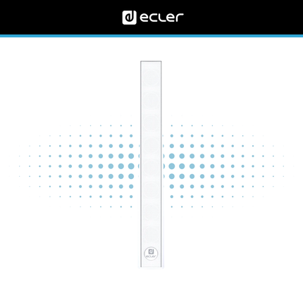 Ecler MIA-81 Compact Column Loudspeaker with Adjustable Wall Bracket