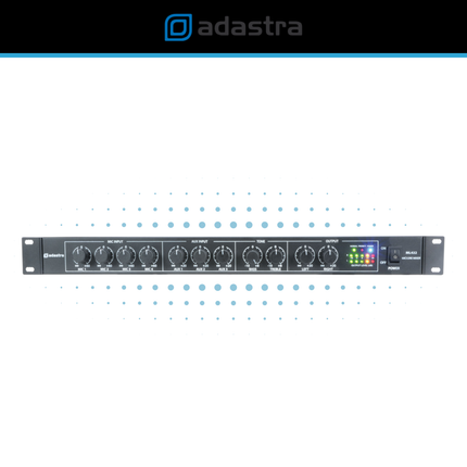 1U Mic Line Rack Mixer with Priority Paging Input
