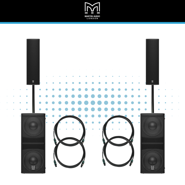 Martin Audio Compact PA System with Blackline Q26 and Q210 Subwoofers