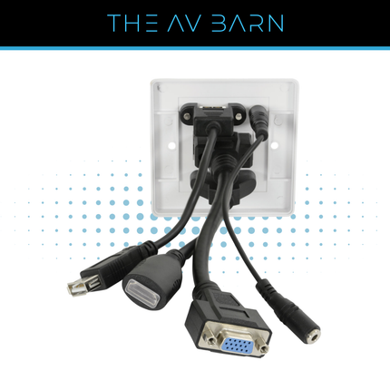 HDMI, VGA, USB & 3.5mm Multimedia Wallplate