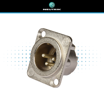 Neutrik® NC3MD-LX 3-pin XLR Chassis Plug