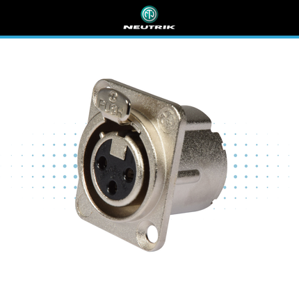 Neutrik® NC3FD-LX 3 Pin XLR Panel Socket
