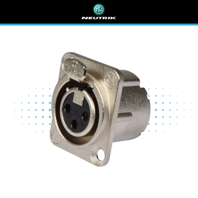Neutrik® NC3FD-LX 3 Pin XLR Panel Socket