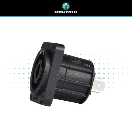 Neutrik® NL4MPXX 4-pole Speakon Square Chassis Socket