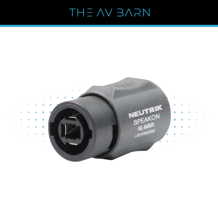 Neutrik Lockable 4 Pole speakON Adapter – NL2/NL4 Cable Extender
