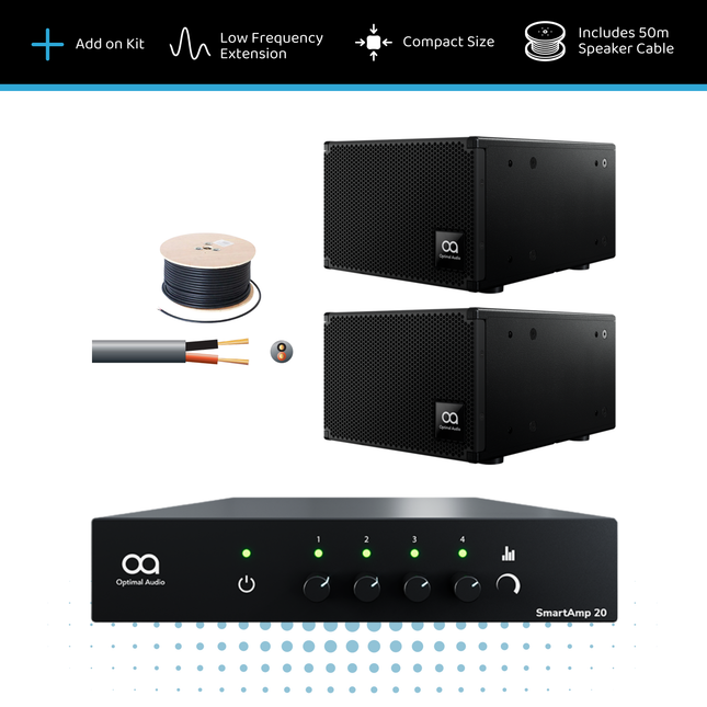 Optimal Audio Subwoofer Extension Kit - 2x 6" Subwoofer