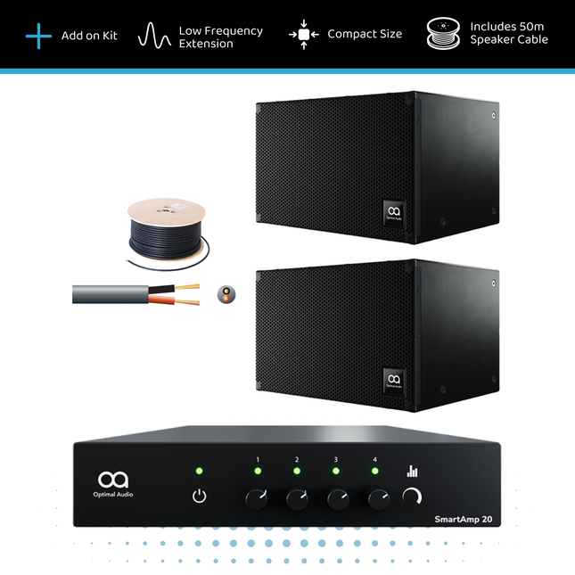 Optimal Audio Subwoofer Extension Kit - 2x 10" Subwoofer