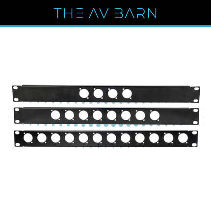 1U D-Type Punched Rack Panel - 4, 8 or 12 Way