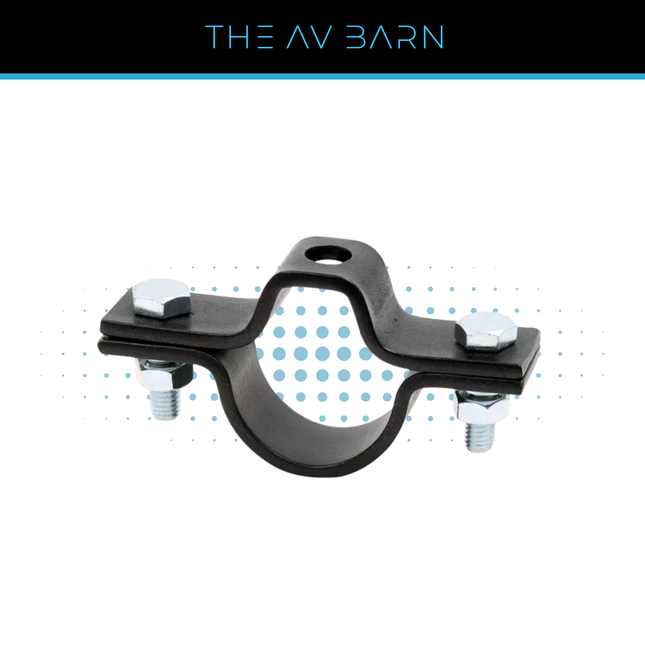 Pipe Clamp for Threaded Studding - Black or Silver