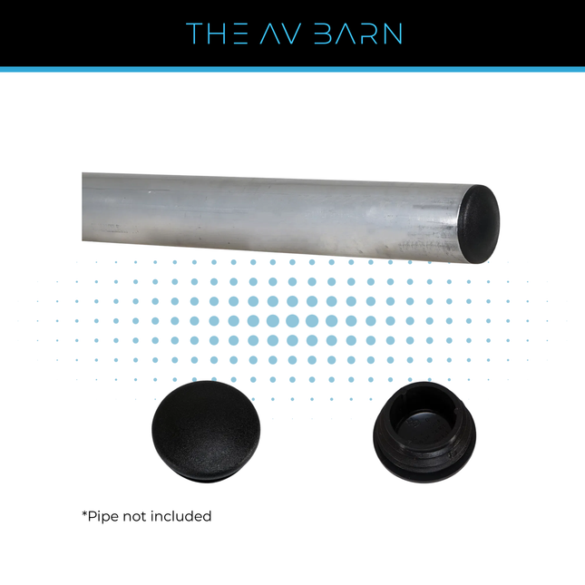 Pipe End Cap 50mm - Black