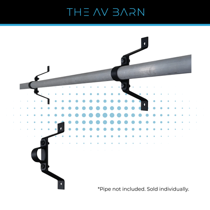 Heavy Duty 100mm Stand-Off Pipe to Wall Bracket - Silver or Black