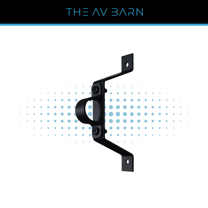 Heavy Duty 100mm Stand-Off Pipe to Wall Bracket - Silver or Black