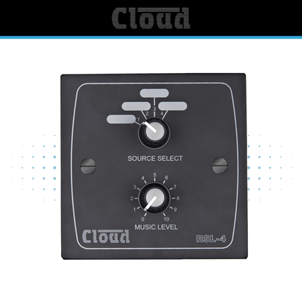 Cloud RSL-4 Remote Source and Volume Control Plate – Black or White
