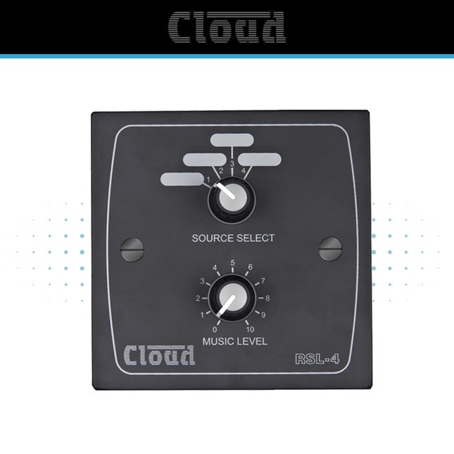 Cloud RSL-4 Remote Source and Volume Control Plate – Black or White