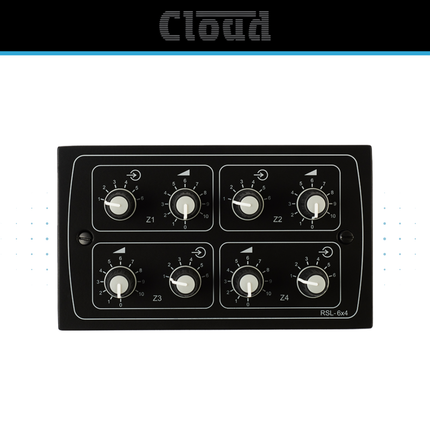 Cloud RSL-6x4 4-Zone Remote Source and Volume Controller – Black or White