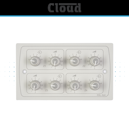 Cloud RSL-6x4 4-Zone Remote Source and Volume Controller – Black or White