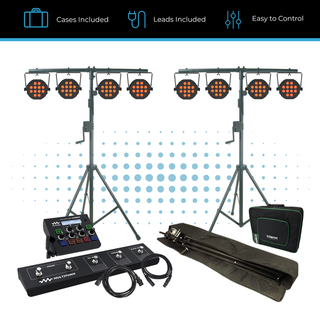 Portable LED Stage Lighting Kit with Compact Control