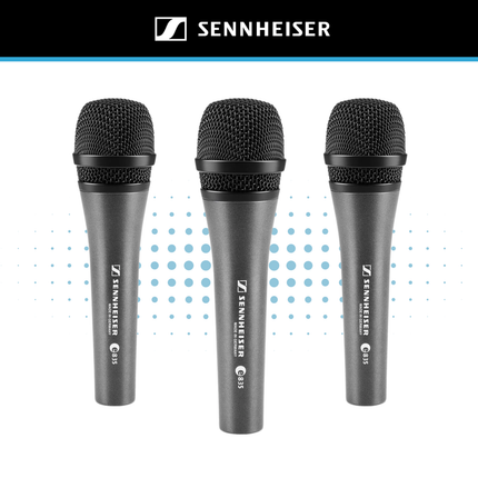 Sennheiser e835 3-Pack Dynamic Cardioid Vocal Microphones