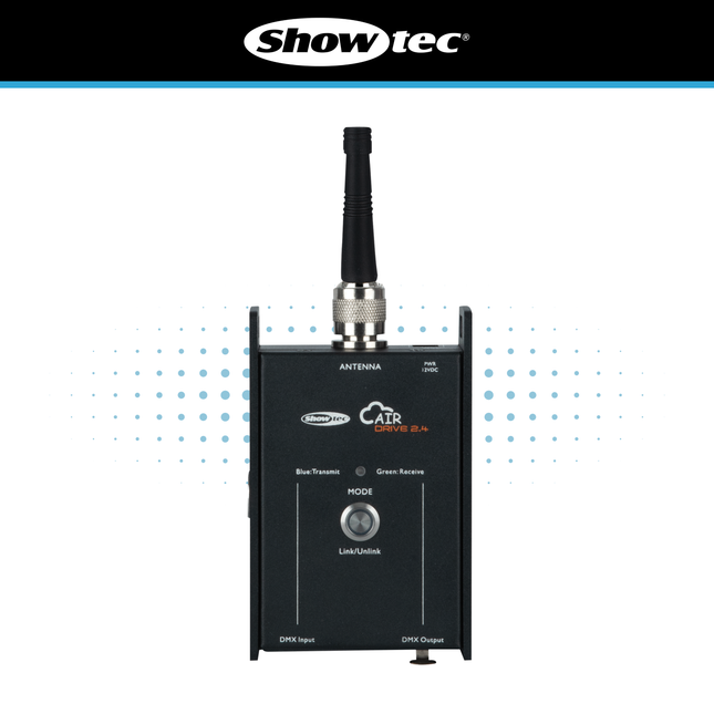 Showtec AirDrive 2.4 Pocket | 3-Pin or 5-Pin Wireless DMX Transceiver