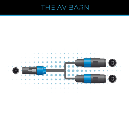 Speaker Splitter Lead Speaker Plug to 2 x Speaker Sockets