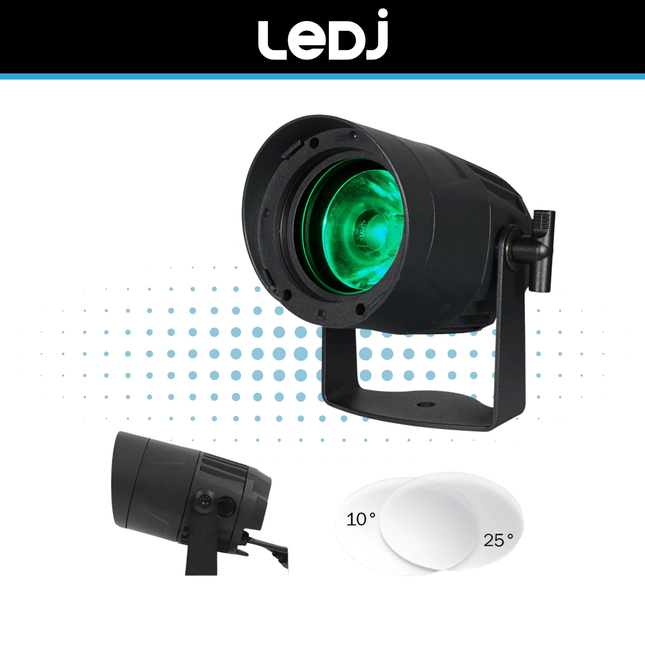 LEDJ Spectra Spot 40 With Interchangeable Lenses - Various Colour Options