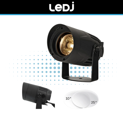 LEDJ Spectra Spot 40 With Interchangeable Lenses - Various Colour Options