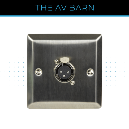 Steel Wallplate with Single XLR Socket