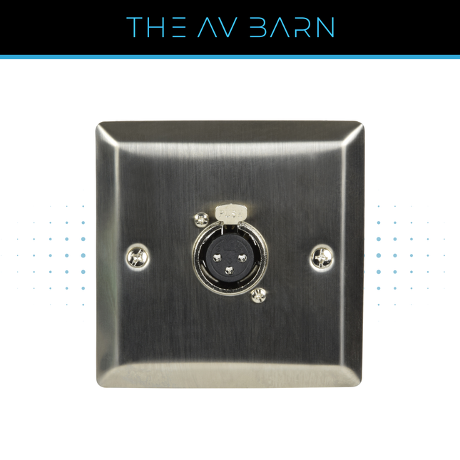 Steel Wallplate with Single XLR Socket