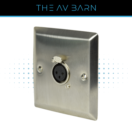 Steel Wallplate with Single XLR Socket