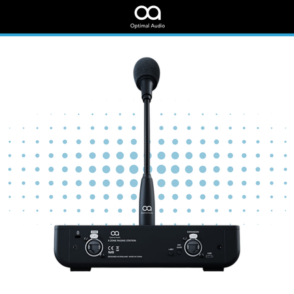 Optimal Audio Talk 8 Digital Paging Station for Multi-Zone Systems