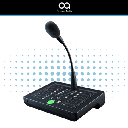 Optimal Audio Talk 8 Digital Paging Station for Multi-Zone Systems