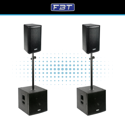 FBT VN 1000 3200W Active PA System with Cases
