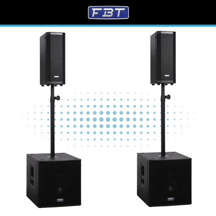 FBT VN 2000 3200W Active PA System with Cases