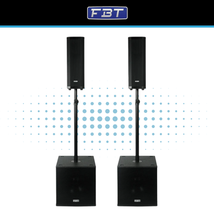 FBT VN 2000 3200W Active PA System with Cases