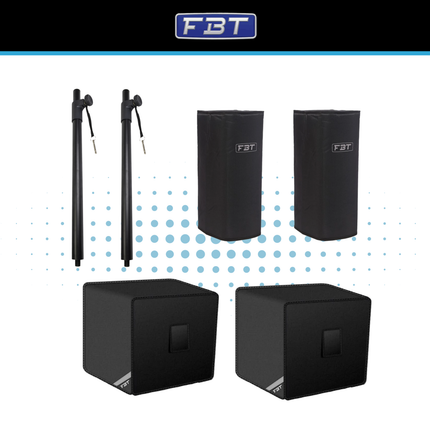 FBT VN 2000 3200W Active PA System with Cases