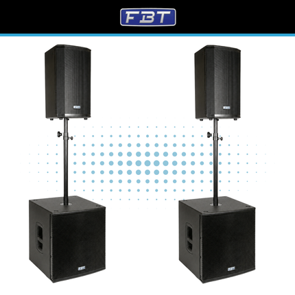 FBT VN 3000 3200W Active PA System with Cases