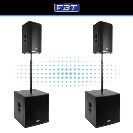FBT VN 4000 4200W Active PA System with Cases