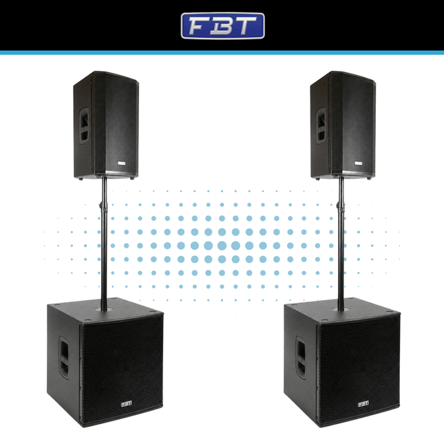 FBT VN 4000 4200W Active PA System with Cases