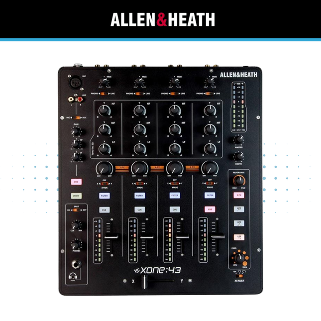 Allen and Heath Xone 43 Professional 4 Channel Analogue DJ Mixer