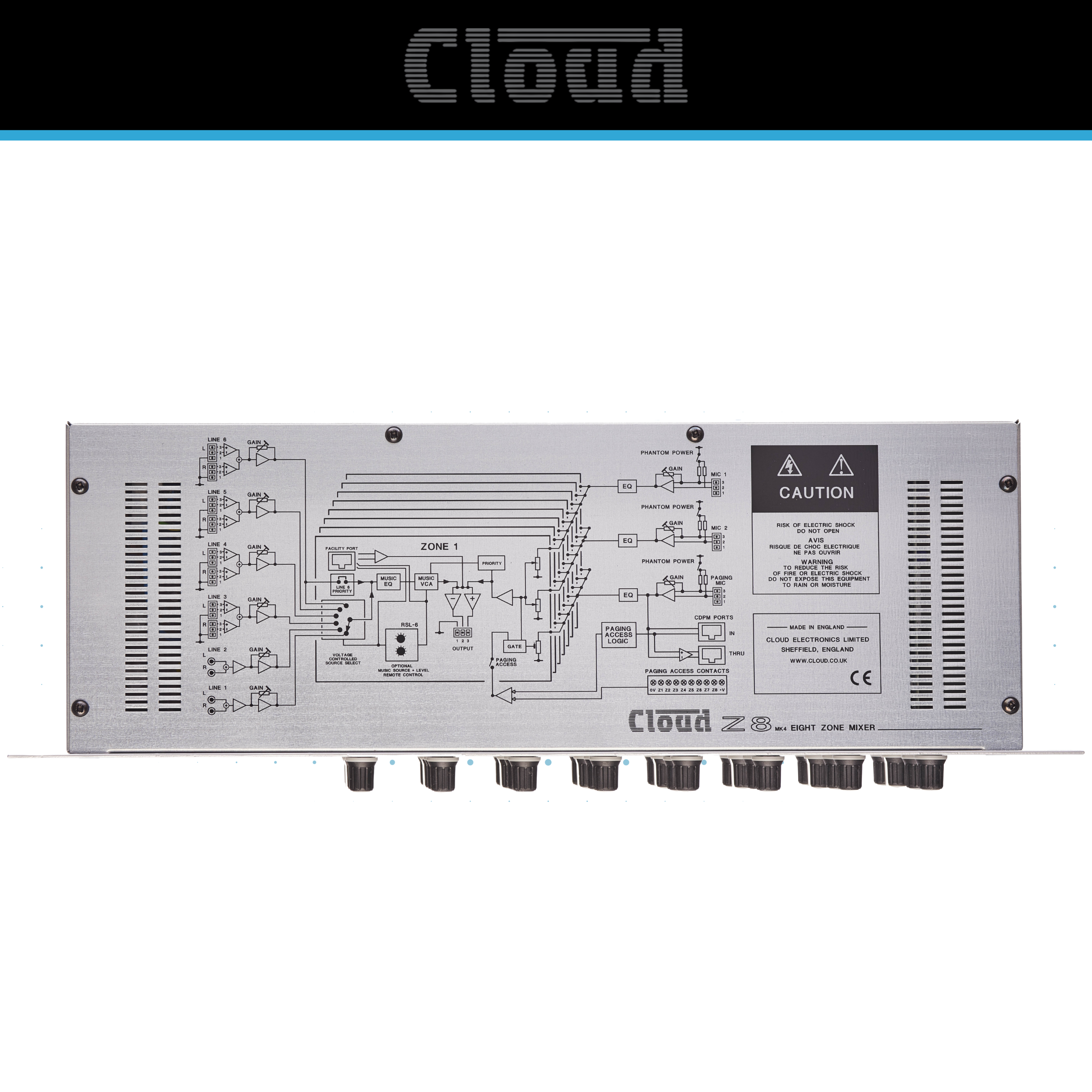 Cloud Z8 Mk4 8-Zone Audio Mixer – The AV Barn